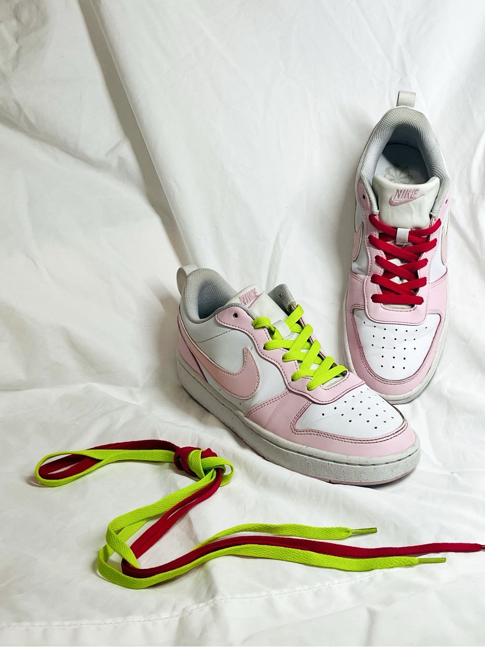 Nike Court Borough Low Recraft Pink White Sneakers DV5456-105 Y7 W8.5